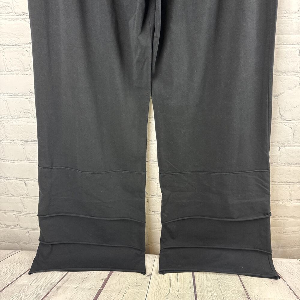 Matilda Jane XL Black Wide Leg Pants Artsy Boho Tiered Hem Relaxed Pull On - Picture 7 of 11